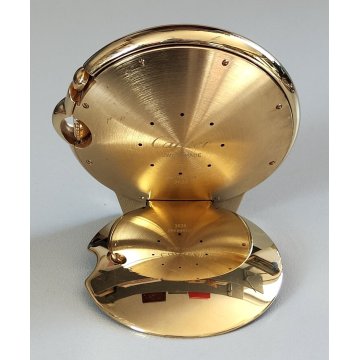 Must de Cartier Ballon Blu OROLOGIO TAVOLO quartz SVEGLIA VIAGGIO DORATO vintage