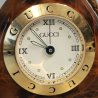 Gucci OROLOGIO TAVOLO quartz SVEGLIA VIAGGIO RADICA ORO vintage BOX GREEN
