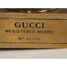 Gucci OROLOGIO TAVOLO quartz SVEGLIA VIAGGIO RADICA ORO vintage BOX GREEN