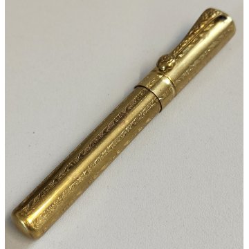 ANTICA PENNA STILOGRAFICA stile Trench Art EPOCA 1900 cesellata OLD FOUNTAIN PEN