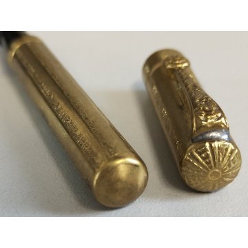 ANTICA PENNA STILOGRAFICA stile Trench Art EPOCA 1900 cesellata OLD FOUNTAIN PEN