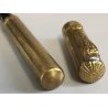 ANTICA PENNA STILOGRAFICA stile Trench Art EPOCA 1900 cesellata OLD FOUNTAIN PEN
