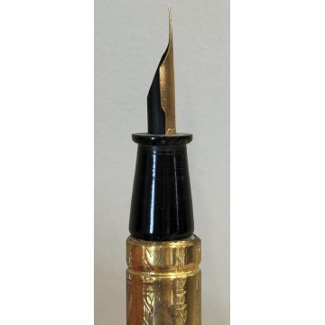 ANTICA PENNA STILOGRAFICA stile Trench Art EPOCA 1900 cesellata OLD FOUNTAIN PEN