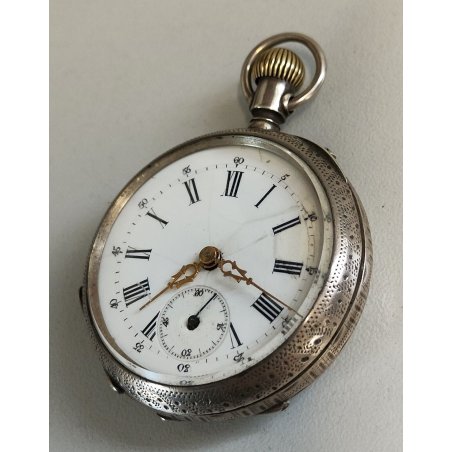 ANTICO OROLOGIO TASCA epoca 1900 ARGENTO 800 Remontoir Cylindre OLD POCKET WATCH