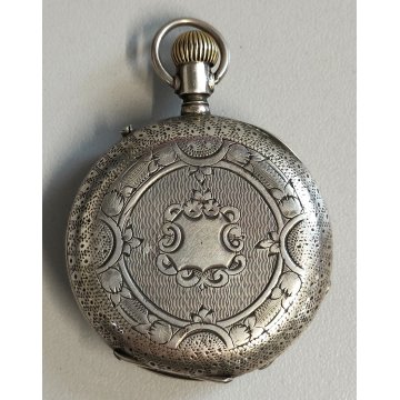 ANTICO OROLOGIO TASCA epoca 1900 ARGENTO 800 Remontoir Cylindre OLD POCKET WATCH