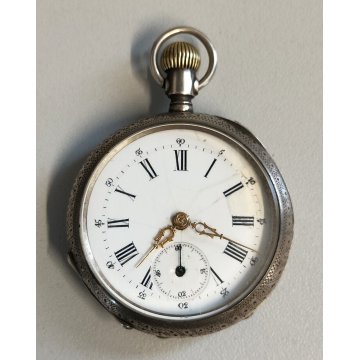 ANTICO OROLOGIO TASCA epoca 1900 ARGENTO 800 Remontoir Cylindre OLD POCKET WATCH