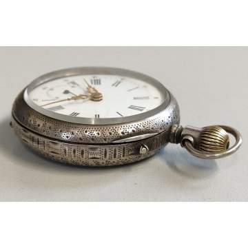ANTICO OROLOGIO TASCA epoca 1900 ARGENTO 800 Remontoir Cylindre OLD POCKET WATCH
