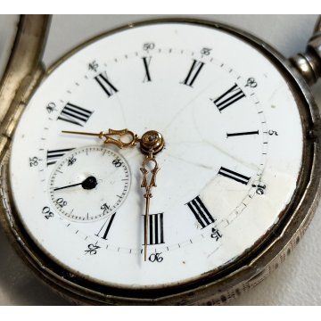 ANTICO OROLOGIO TASCA epoca 1900 ARGENTO 800 Remontoir Cylindre OLD POCKET WATCH
