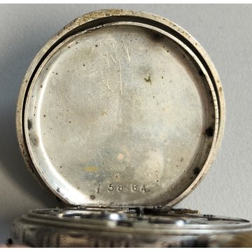ANTICO OROLOGIO TASCA epoca 1900 ARGENTO 800 Remontoir Cylindre OLD POCKET WATCH