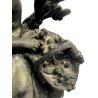 COPPIA ANTICA SCULTURA ANTIMONIO FANCIULLA Les raisins Les Cerises Par F. Moreau