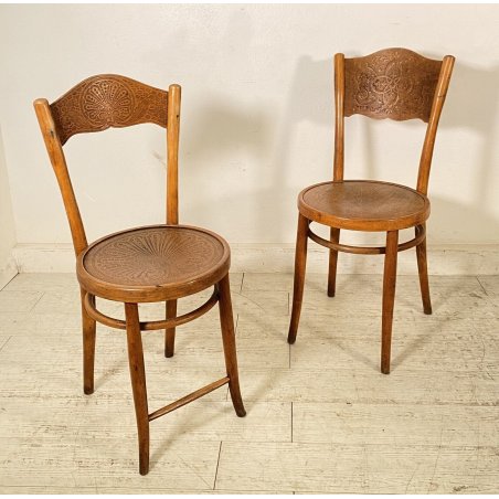 ANTICA COPPIA SEDIE OSTERIA HORGEN GLARUS ANNI 40/50 PAIR OF CHAIRS VINTAGE OLD