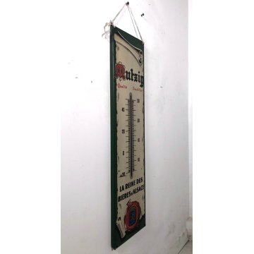 Termometro VINTAGE PUBBLICITA FERRO SMALTO Mutzig LA REINE des BIERES d' ALSACE