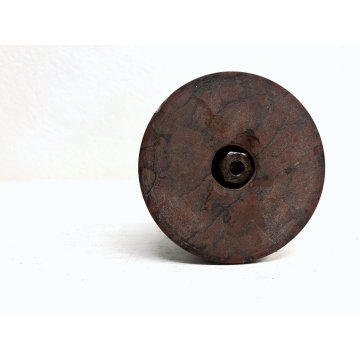 PICCOLA SCULTURA BRONZO MARMO TROVATORE MENESTRELLO SUONATORE MANDOLINO '800/900