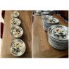ANTICO SERVIZIO PIATTI 12 pers MAIOLICA Antica Faenza COMPLETO DECORO GAROFANO