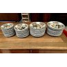 ANTICO SERVIZIO PIATTI 12 pers MAIOLICA Antica Faenza COMPLETO DECORO GAROFANO
