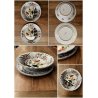 ANTICO SERVIZIO PIATTI 12 pers MAIOLICA Antica Faenza COMPLETO DECORO GAROFANO