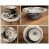 ANTICO SERVIZIO PIATTI 12 pers MAIOLICA Antica Faenza COMPLETO DECORO GAROFANO
