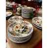 ANTICO SERVIZIO PIATTI 12 pers MAIOLICA Antica Faenza COMPLETO DECORO GAROFANO