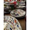 ANTICO SERVIZIO PIATTI 12 pers MAIOLICA Antica Faenza COMPLETO DECORO GAROFANO