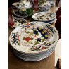 ANTICO SERVIZIO PIATTI 12 pers MAIOLICA Antica Faenza COMPLETO DECORO GAROFANO