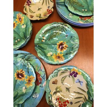 SERVIZIO PIATTI VINTAGE 26 Pz.  Spode Floral Haven DECORO FIORI FARFALLE ENGLAND