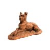ANTICA SCULTURA ANIMALIER in TERRACOTTA Thomas Cartier CANE Terrier FRANCIA '900