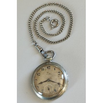 ANTICO OROLOGIO TASCA Medana CATENA déco Swiss OLD POCKET WATCH montre de poche