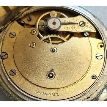 ANTICO OROLOGIO TASCA Medana CATENA déco Swiss OLD POCKET WATCH montre de poche