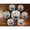 ANTICO SET PIATTI 7 pz. MAIOLICA Antica Faenza C.A.C.F. DECORO GAROFANO '900