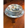 ANTICO SET PIATTI 7 pz. MAIOLICA Antica Faenza C.A.C.F. DECORO GAROFANO '900