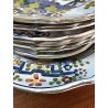 ANTICO SET PIATTI 7 pz. MAIOLICA Antica Faenza C.A.C.F. DECORO GAROFANO '900