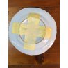 ANTICO SET PIATTI 7 pz. MAIOLICA Antica Faenza C.A.C.F. DECORO GAROFANO '900