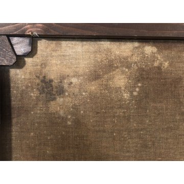 ANTICO QUADRO RITRATTO FEMMINILE GIOVANE DAMA con VELO FIORE VENTAGLIO SPAGNA