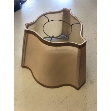 LAMPADA TAVOLO VINTAGE BRONZO PATINA ABATJOUR PARALUME TESSUTO 3 LUMI MIDCENTURY