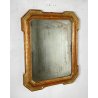 ANTICO SPECCHIO SPECCHIERA CORNICE VASSOIO LEGNO DECORO FOGLIA ORO BULINO 1800