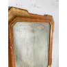 ANTICO SPECCHIO SPECCHIERA CORNICE VASSOIO LEGNO DECORO FOGLIA ORO BULINO 1800