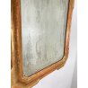 ANTICO SPECCHIO SPECCHIERA CORNICE VASSOIO LEGNO DECORO FOGLIA ORO BULINO 1800