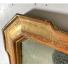 ANTICO SPECCHIO SPECCHIERA CORNICE VASSOIO LEGNO DECORO FOGLIA ORO BULINO 1800