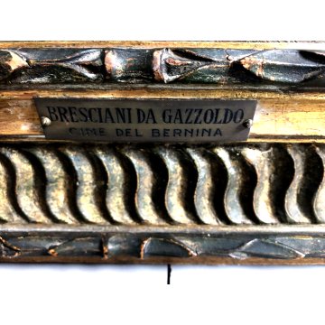 GRANDE QUADRO OLIO Bresciani da Gazzoldo PAESAGGIO DIVISIONISTA Cime del Bernina
