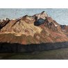GRANDE QUADRO OLIO Bresciani da Gazzoldo PAESAGGIO DIVISIONISTA Cime del Bernina