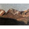 GRANDE QUADRO OLIO Bresciani da Gazzoldo PAESAGGIO DIVISIONISTA Cime del Bernina