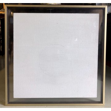 GRANDE QUADRO ASTRATTO Ladislav Novak OLIO TELA TECNICA MISTA TELA CUCITURE 1974