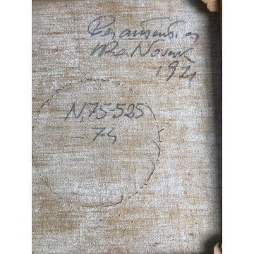 GRANDE QUADRO ASTRATTO Ladislav Novak OLIO TELA TECNICA MISTA TELA CUCITURE 1974