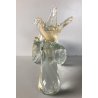SCULTURA COPPIA UCCELLI VETRO Murano FOGLIA ORO DESIGN NELLO STILE Barovier&Toso