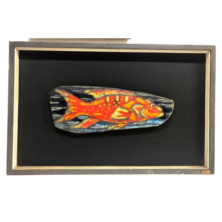 QUADRO SCULTURA Giuseppe Maretto PIASTRA RAME SMALTO TECNICA CHAMPLEVE' '50s