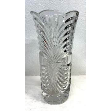 BELLISSIMO GRANDE VASO TULIPANO cristallo vintage GLASS VINTAGE '70s vetro
