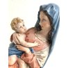 ANTICA SCULTURA CERAMICA Capodimonte FIGURA MADONNA BAMBINO GESU' RELIGIOSO '50s
