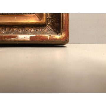 ANTICO DIPINTO OLIO PAESAGGIO SCENA PASTORE PASTORELLA DANZA FLAUTO PECORE  '700