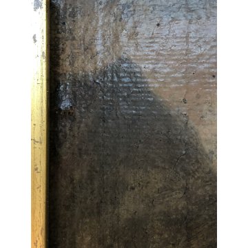 ANTICO DIPINTO OLIO PAESAGGIO SCENA PASTORE PASTORELLA DANZA FLAUTO PECORE  '700
