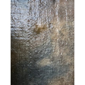 ANTICO DIPINTO OLIO PAESAGGIO SCENA PASTORE PASTORELLA DANZA FLAUTO PECORE  '700